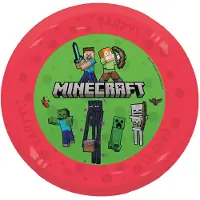 Decorata Party Plastplater - 4-pack - 21 cm - Minecraft - - OneSize - Tallerken