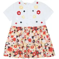 MARNI Kjole - Hvit/Rosa m. Blomster - - 1½ år (86) - Kjole