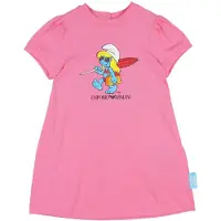 Emporio Armani Kjole - Lyserød m. Smurf Fin - - 12 md - Kjole