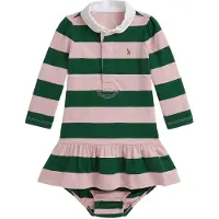 Ralph Lauren Kjole m. Bloomers - Surfside Rose/Kelly Green - - 62 - Kjole