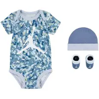 Jordan Gaveeske - Barnetøfler/Lue/Body k/e - Work Blue - - 6-12 md - Kortermet body