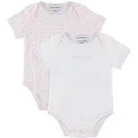 Emporio Armani Body k/e - 2-pack - Hvit/Rosa m. Logoer - - 12 md - Kortermet body