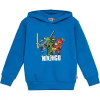 Lego Wear LEGO Ninjago Hettegenser - LwSian 111 - Blå m. Trykk - - 10 år (140) - Hettegenser