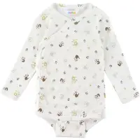 Joha Omslagsbody I/e - Off White m. Trykk - - 60 - Langermet Body