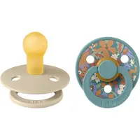 BIBS X Liberty Colour Smokker - 2-pack - Str. 1 - Rund - Hush Mi - - 0-6 md - Smokk