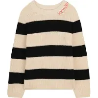 Zadig & Voltaire Genser - Strikk - Off White/Svart Stripet - - 12 år (152) - Genser