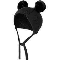 Mini Rodini Lue - Strikk - Svart - - 40-42 cm - Lue