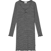 Mads nørgaard Kjole - Rib - Viskose - Tikina - Black/Vanilla Ice - - 12 år (152) - Kjole