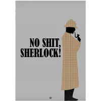 Citatplakat Plakat - A3 - Ikke snakk, Sherlock - - OneSize - Plakat
