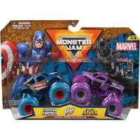 Monster Jam Truck - 1:64 - Marvel - 2-pack - Captain America mot - - OneSize - Bil