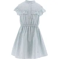 Emporio Armani Kjole - Lyseblå/Hvit Stripet - - 4 år (104) - Kjole