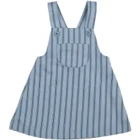Joha Kjole - Pinafore - Blå m. Striper - - 60 - Kjole