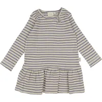 Petit Piao Kjole - Rib - Modal - Dusty Violet/Dark Off White - - 1 år (80) - Kjole