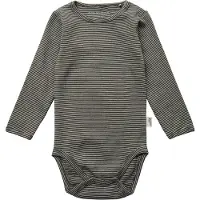 Sofie Schnoor Body I/e - August - Forest Green m. Striper - - 56 - Langermet Body
