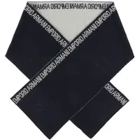 Emporio Armani Skjerf - 160x20 - Ull/Akryl - Navy - - M - Medium - Skjerf