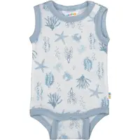 Joha Body u/e - Ull - Lyseblå m. Trykk - - 50 - Body uten ermer