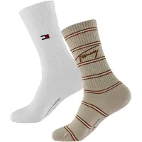 Tommy Hilfiger Sokker - 2-pack - Sand/Hvit - - 39/42 - Sokker