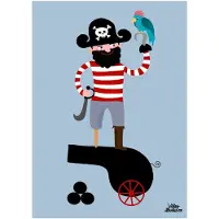 Citatplakat Plakat - A3 - Pirate And Papegøye - - OneSize - Plakat