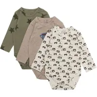 Hust and Claire Bertram Body 3 Pk Turtle Green (68 / 6 mnd)