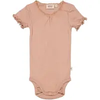 Wheat Body Rib Lace Ss Rose Dawn (56 / 1-2 mnd)