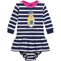 Ralph Lauren Kjole m. Bloomers - Navy/Hvit Stripet m. B - - 1 år (80) - Kjole