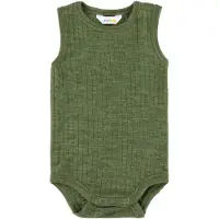 Joha Body u/e - Ull - Rib - Mørk Oliven - - 50 - Body uten ermer