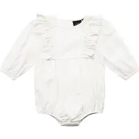 Sofie Schnoor Body I/e - Antique White m. Volanger - - 3 år (98) - Langermet Body