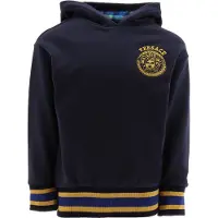 Versace Hettegenser - Navy m. Gull/Blå Rutet - - 4 år (104) - Hettegenser