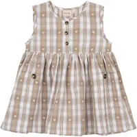 Petit Piao Kjole - Off White Heart - - 5 år (110) - Kjole