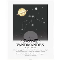 Kids by Friis Plakat - Stjernetegn - Vannmannen - - OneSize - Plakat