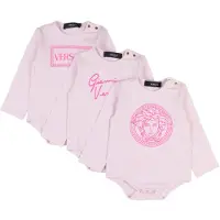 Versace Gaveeske - Bodyer I/e - 3-pack - Lyserød - - 0-3 md - Langermet Body