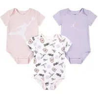 Jordan Body k/e - 3-pack - Jumpman-flyging - Rosa Vask - - 3 md - Kortermet body
