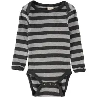 Smallstuff Body I/e - Stripete - Grey/antrasitt - - 56 - Langermet Body
