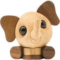 FableWood Plukk-meg-elefant - Flora - 9 cm - Naturlig - - OneSize - Dekorasjon