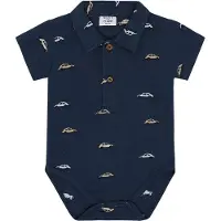 Hust and Claire Polobody k/e - Piqué - Billy - Blue Måne m. Bile - - 56 - Kortermet body