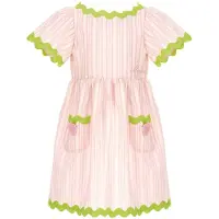 Moschino Kjole - Rosa Stripet/Neongrønn - - 8 år (128) - Kjole