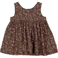 Wheat Kjole - Pinafore Wrinkles - Dark Army Blomster - - 74 - Kjole