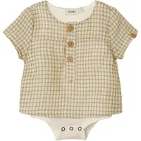 Lil´ Atelier Lil' Atelier Skjorte k/e - NbmHanson - Sage m. Rute - - 56 - Kortermet body