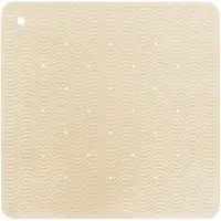 Hevea Badematte - Naturgummi - 52x52 cm - Wave Square - Sand - - OneSize - Badematte