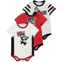 Dolce&Gabbana Bodyer k/e - 3-pack - Hvit/Rød m. Panda - - 9-12 md - Kortermet body