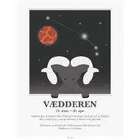 Kids by Friis Plakat - Stjernetegn - Væren - - OneSize - Plakat