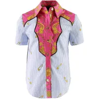 Versace Skjorte - Lyseblå/Rosa - - 5 år (110) - Skjorte K/E