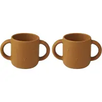 Liewood Kopper - Silikon - Gene - 2-pack - Rabbit Mustard - - OneSize - Kopp