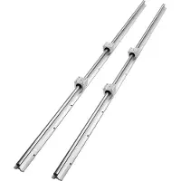 Vevor lineært føringsskinnesett, SBR20 1500 mm, 2 stk. 59 tommer/1500 mm SBR20 føringsskinner og 4 stk. SBR20UU glideblokker, lineærskinner og lagresett for automatiserte maskiner, DIY-prosjekt, CNC-r