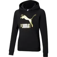 Puma Hettegenser - Klassikere - Svart m. Gull Logo - - 10 år (140) - Hettegenser