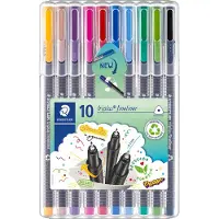 Staedtler Tusjer - 10 stk. - Triplus Fineliner - 0,3 mm - - OneSize - Tusj