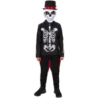 Smiffys Kostymer - De dødes dag, Senor Skeleton - - 4-6 år (104-116) - Kostymer