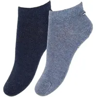 Tommy Hilfiger Ankelsokker - 2-pack - Sneaker - Blå Melert/Navy - - 27/30 - Sokker