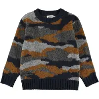 Molo Genser - Ull/Polyester stoff - Bello - Camo Strikk - - 5-6 år (110-116) - Genser