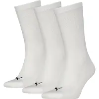 Puma Unisex Crew Socks 3 pack, Clothing, White, 43-46